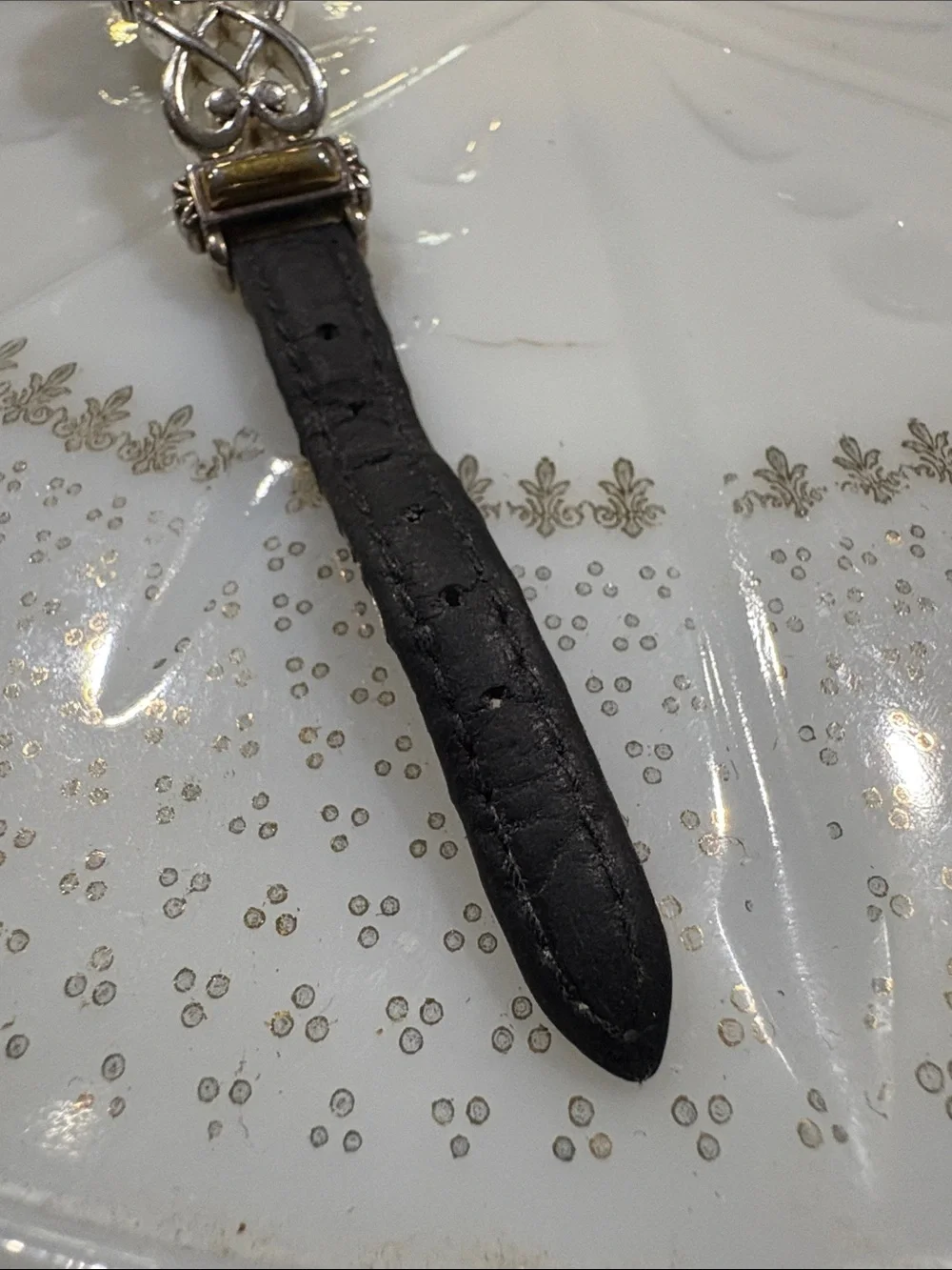 Brighton Champagne Silver and Gold Two-Tone Bracelet Watch leather